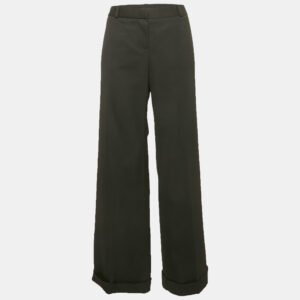 Chlo&eacute; Black Wool Wide Leg Trousers L