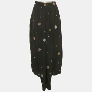 Chloe Black Brocade Heram Pants L