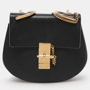 luxury-women-chloe-used-handbags-p1087746-011 Chloe Black Leather Small Drew Shoulder Bag
