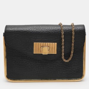 Chloe Black Leather Small Sally Shoulder Bag