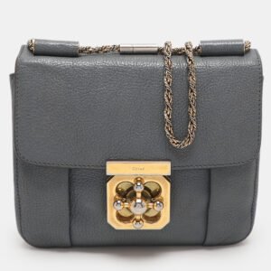 luxury-women-chloe-used-handbags-p1113581-001 Chloe Grey Leather Small Elsie Shoulder Bag