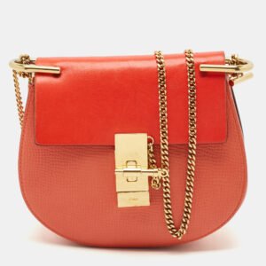 luxury-women-chloe-used-handbags-p1148359-015 Chloe Red Leather Small Drew Shoulder Bag