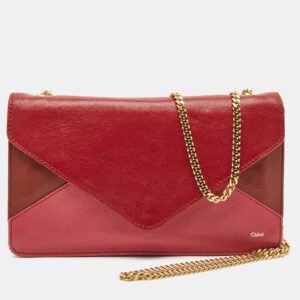 Chloe Multicolor Leather Envelope Flap Chain Clutch