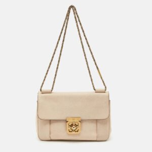 chloe peach leather medium elsie shoulder bag