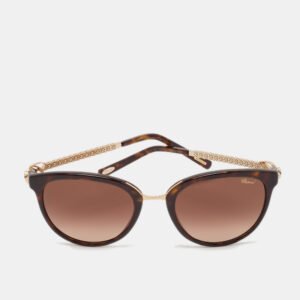 Chopard Tortoise Brown Gradient SCH213S Crystals Cat Eye Sunglasses