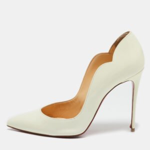 Christian Louboutin White Patent Leather Hot Chick Pumps Size 38