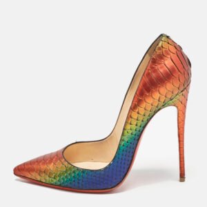 luxury-women-christian-louboutin-used-shoes-p1150825-008 Christian Louboutin Multicolor Python So Kate Pumps Size 38
