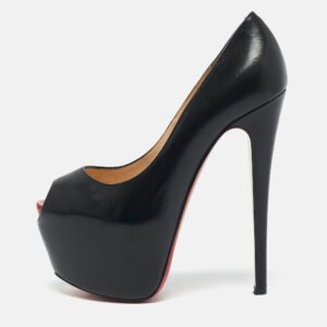 Christian Louboutin Black Leather Lady Highness Pumps Size 36