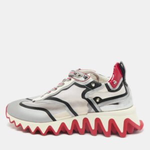 christian louboutin tri-color leather and net sharkina sneakers size 36