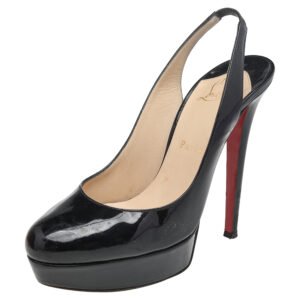 Christian Louboutin Black Patent Leather Bianca Pumps Size 38.5