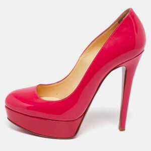 Christian Louboutin Neon Pink Patent Leather Bianca Pumps Size 36
