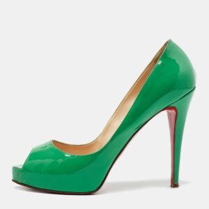 Christian Louboutin Green Patent Leather Very Prive Pumps Size 41
