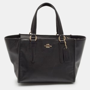 Coach Black Leather Crosby Carryall Tote