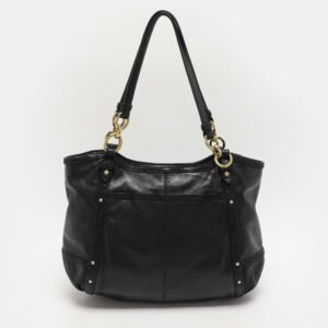 Coach Black Leather Alexandra Tote