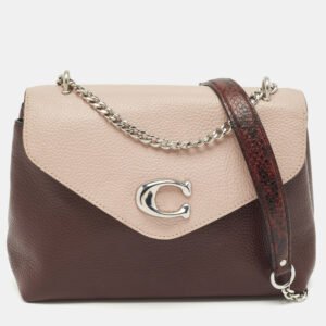 luxury-women-coach-used-handbags-p1144842-012 Coach Burgundy/Pink Leather Tammie Shoulder Bag