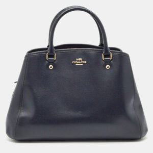 Coach Navy Blue Leather Margot Satchel