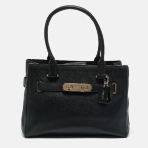 Coach Black Leather Swagger 33 Tote