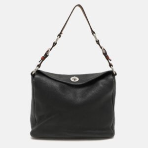 Coach Black Leather Chelsea Turnlock Hobo