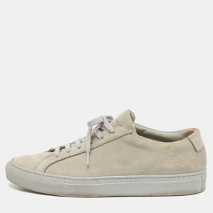 Common Projects Grey Suede Achilles Lace Up Sneakers Size 38