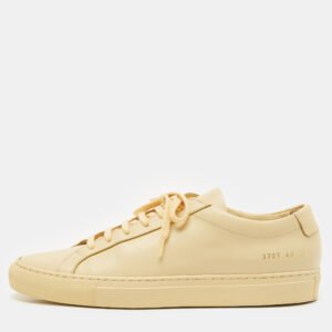 Common Projects Cream Leather Achilles Low Top Sneakers Size 40