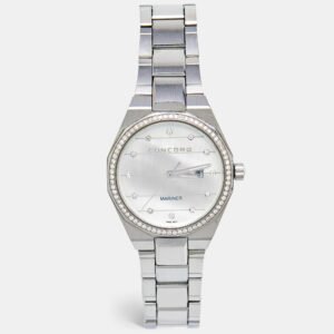 concord mother of pearl diamond stainless steel mariner 320274 women's wristwatch 30 mm