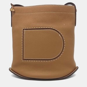 Delvaux Brown Leather Pin Shoulder Bag