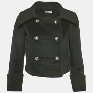 Diane Von Furstenberg Black Shearling Lady Bird Jacket M