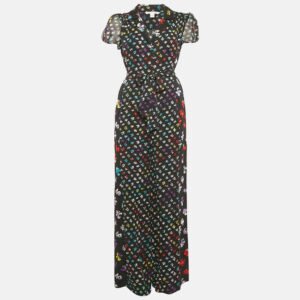 Diane Von Furstenberg Floral Print Silk Caterina Jumpsuit M