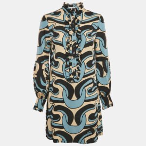 Diane Von Furstenberg Multicolor Printed Silk Shift Dress M