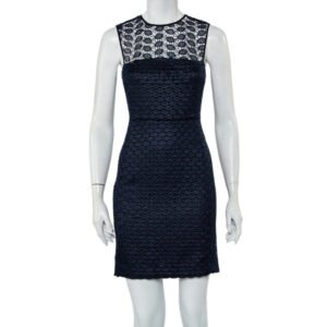 Diane Von Furstenberg Navy Blue Kinchu SG Lace Dress S