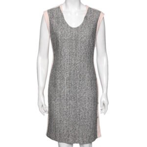 luxury-women-diane-von-furstenberg-used-clothes-p592763-007-1 Diane von Furstenberg Colorblock Crepe & Tweed Paneled Katherine Dress M