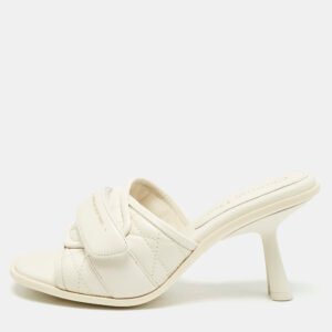 dior off white quilted leather diorevolution slide sandals size 37