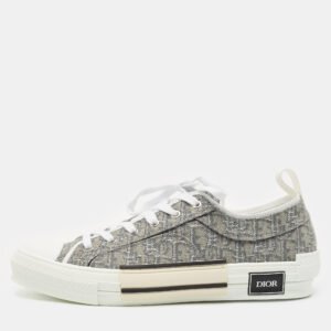 dior grey oblique canvas b23 low top sneakers size 45