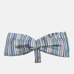 Dior Multicolor Striped Silk Detachable Bow One Size