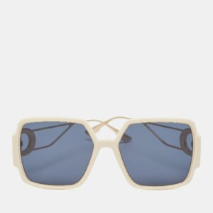 Dior White/Black 30 Montaigne 2 Square Sunglasses