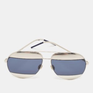 Dior Silver/Blue 010KU DiorSplit 1 Aviator Sunglasses