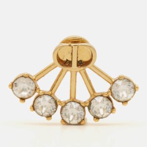 Dior Petit CD Crystals Gold Tone Single Earring