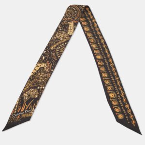 Dior Black Animals Giraffe Print Silk Mitzah Scarf