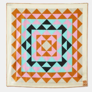 Dior Miss Dior Vintage Cream Geometric Print Silk Scarf