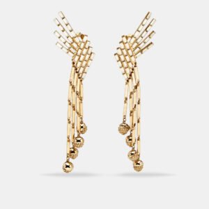 Dior Wings Crystals Gold Tone Earrings