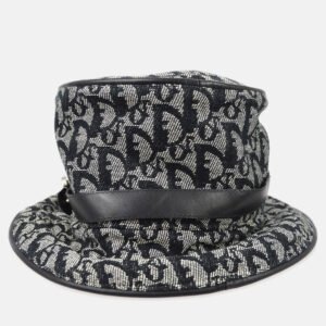 Dior Black Gray Canvas Trotter Hat