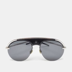 Dior Black/Silver Diorevolution Pilot Aviator Sunglasses