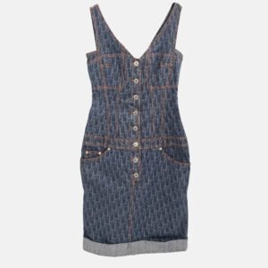 Christian Dior Sleeveless Indigo Denim Dress Size 36