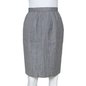 Christian Dior Grey Wool High Waist Pencil Skirt M