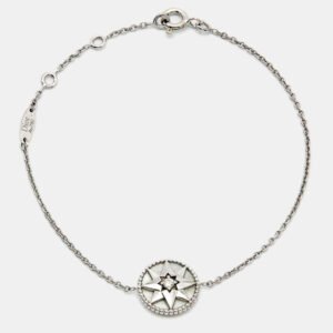 Dior Rose Des Vents Mother of Pearl Diamond 18k White Gold Bracelet