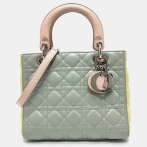 Christian Dior Blue X Yellow X Pink Cannage Bag