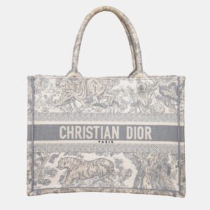 Dior Toile de Jouy Canvas Medium Book Tote bag