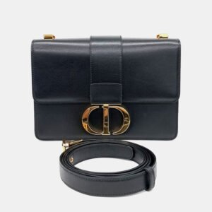 Dior Black Leather 30 Montaigne Chain Bag
