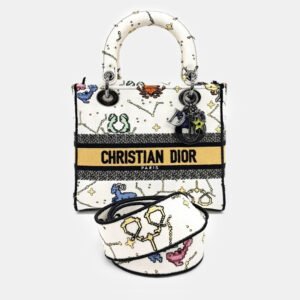 Dior Multicolor Fabric Medium Lady D-Lite ToteBag