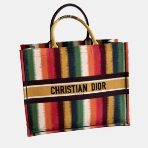 Dior Lady Dior White Crocodile Leather Five Cannage Quilts Medium Bag